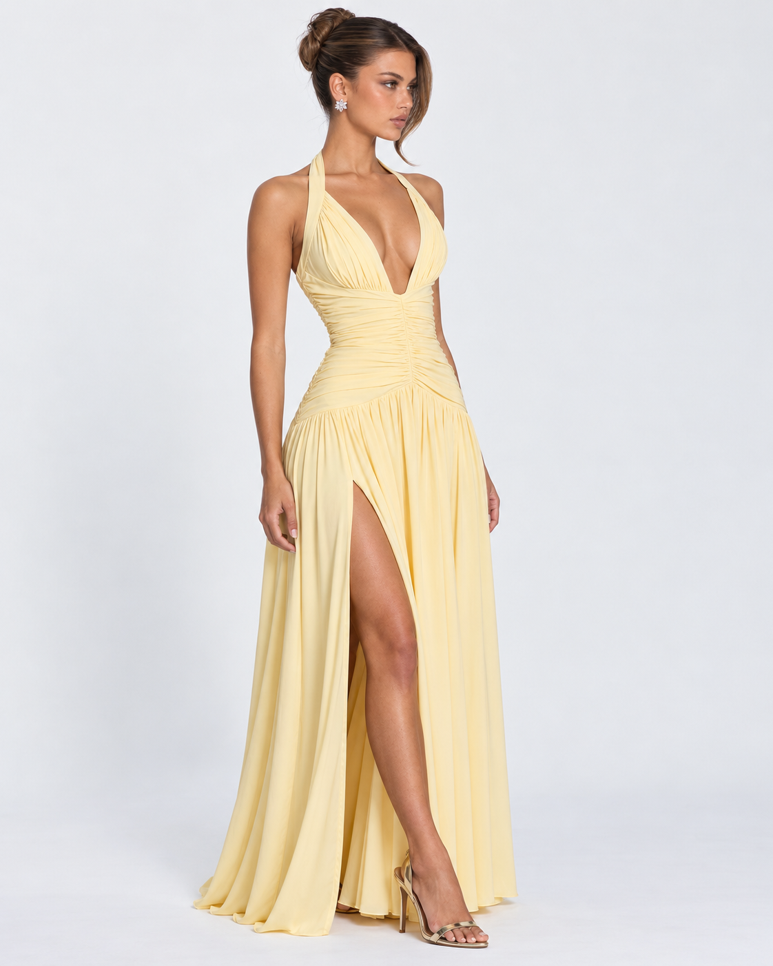 Robe longue froncée Serena – photo 7