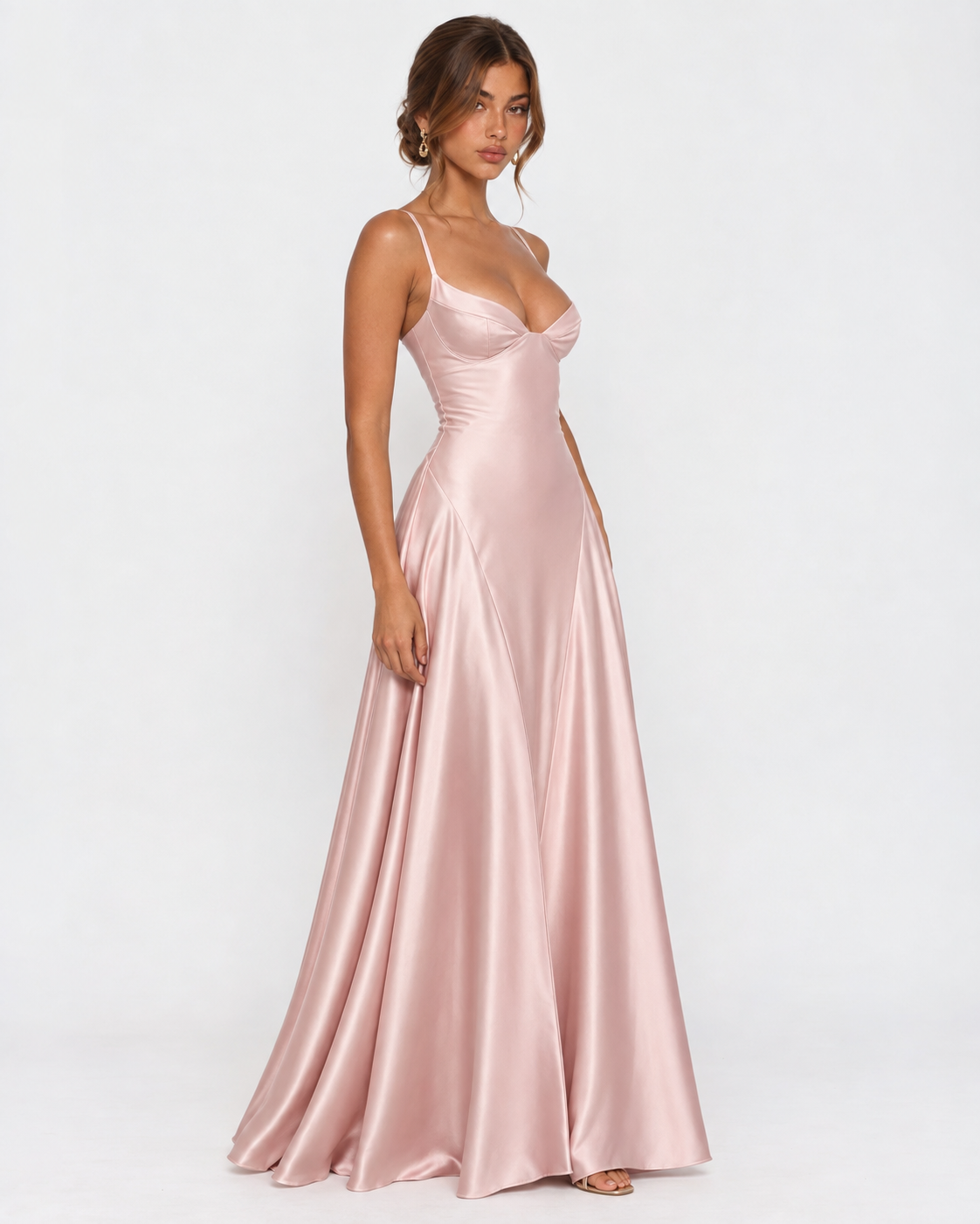 Robe longue en satin Midnight Romance – photo 21
