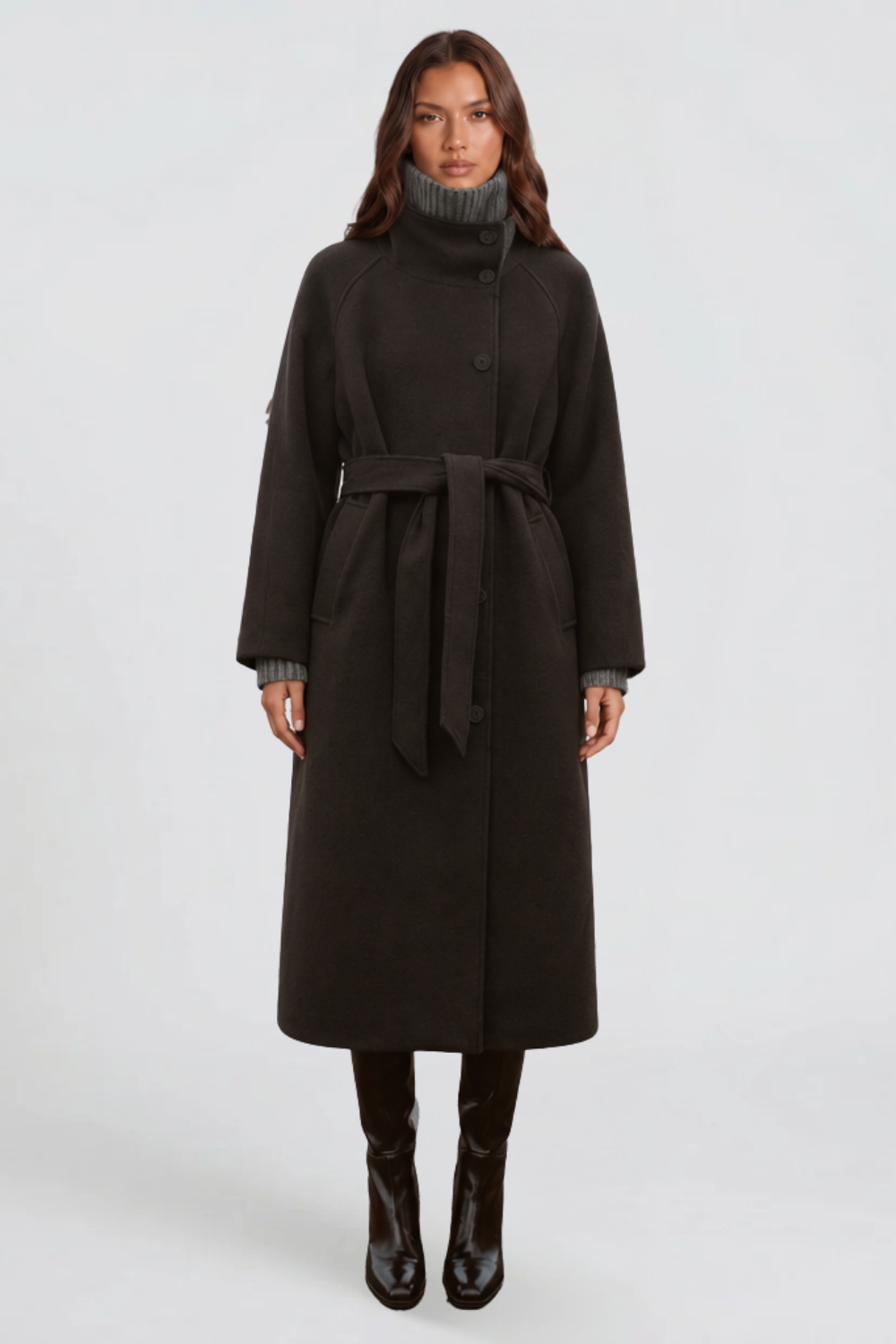 Manteau long ceinturé Adriana – photo 6