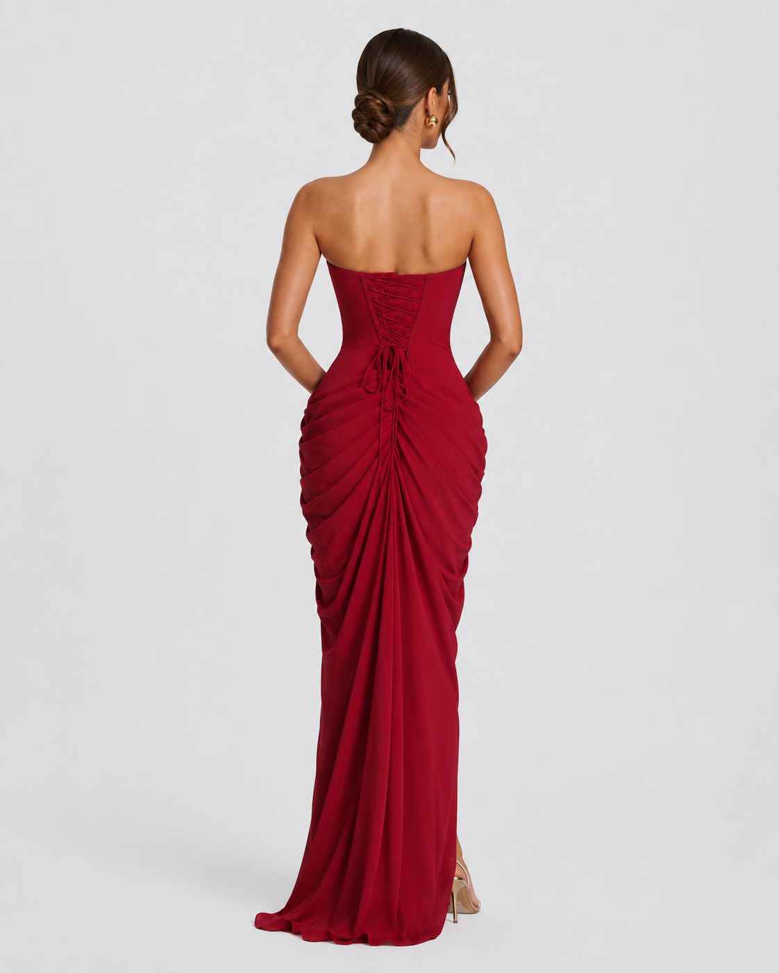 Robe longue drapée Main Character – photo 14