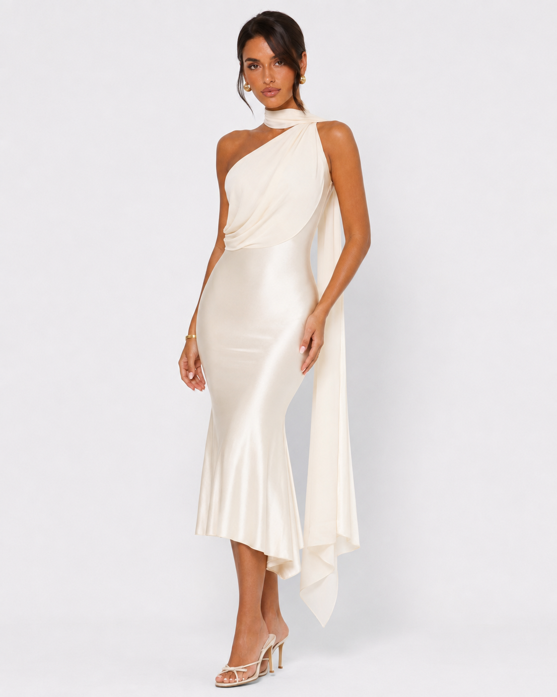 Robe midi en satin Seraphina – photo 11