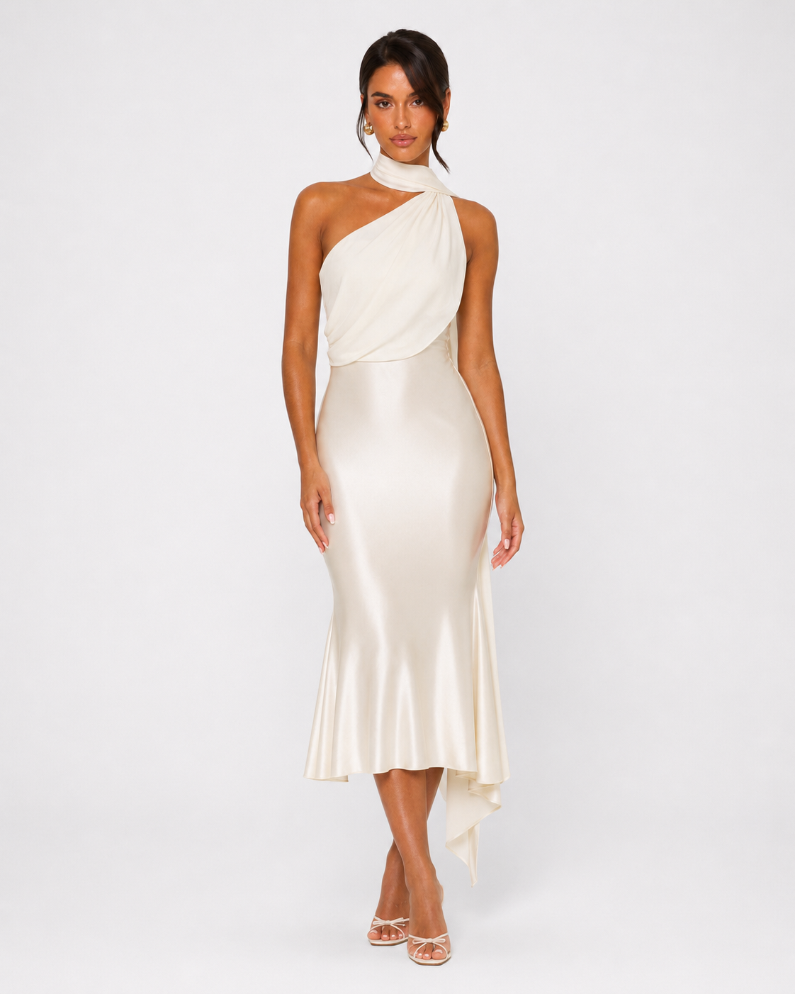 Robe midi en satin Seraphina – photo 10
