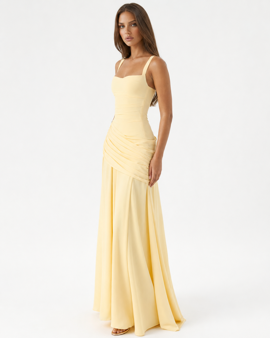 Robe longue drapée Sculpted Muse – photo 2