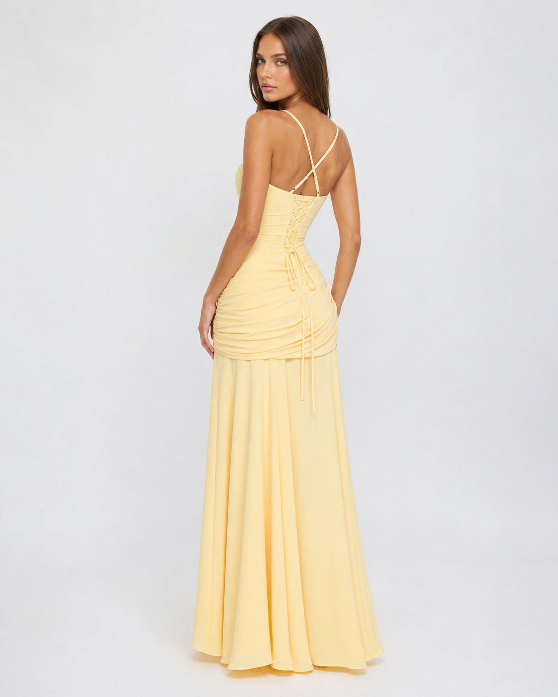 Robe longue drapée Sculpted Muse – photo 4