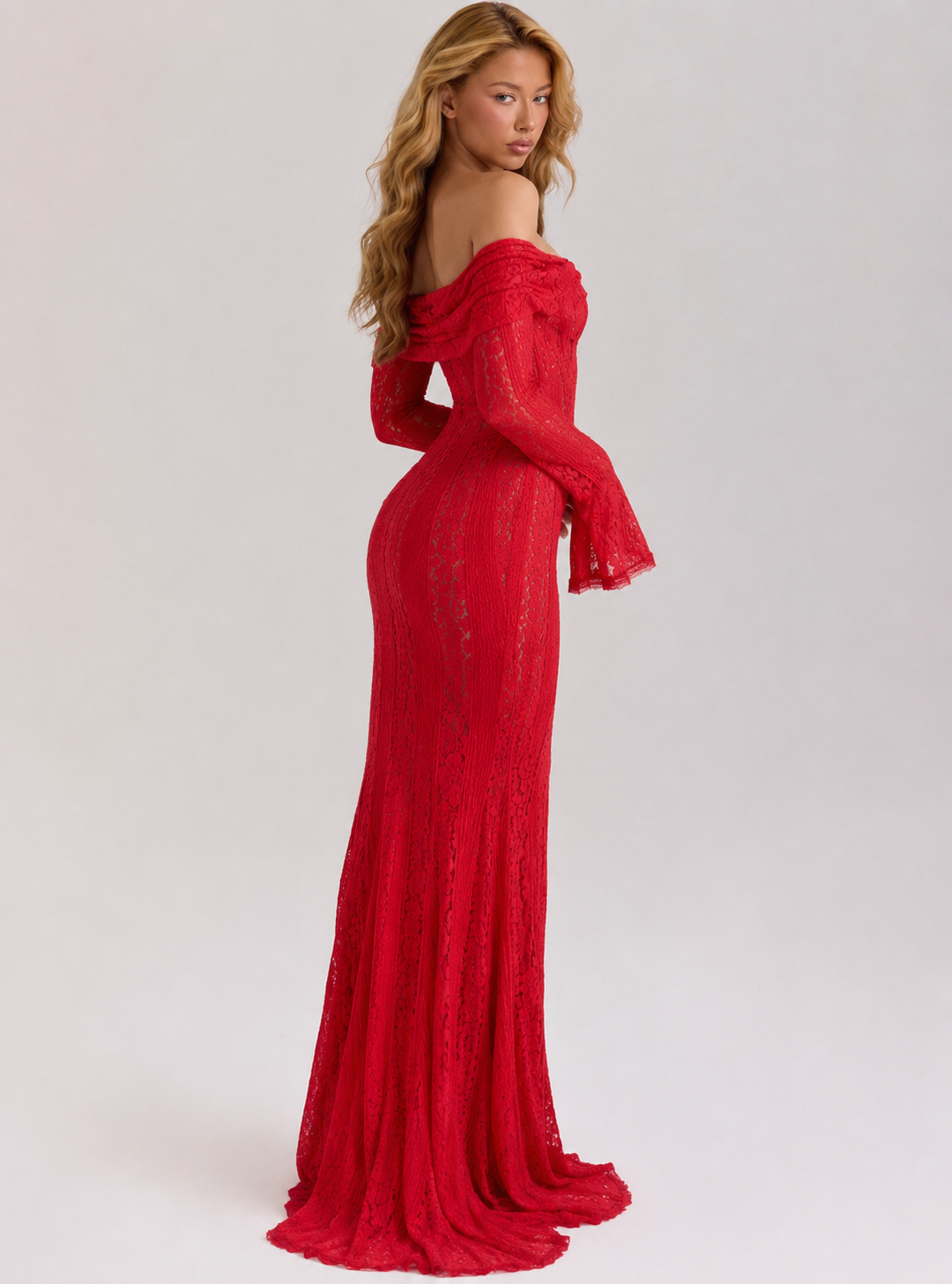 Robe longue en dentelle Ethereal – photo 6