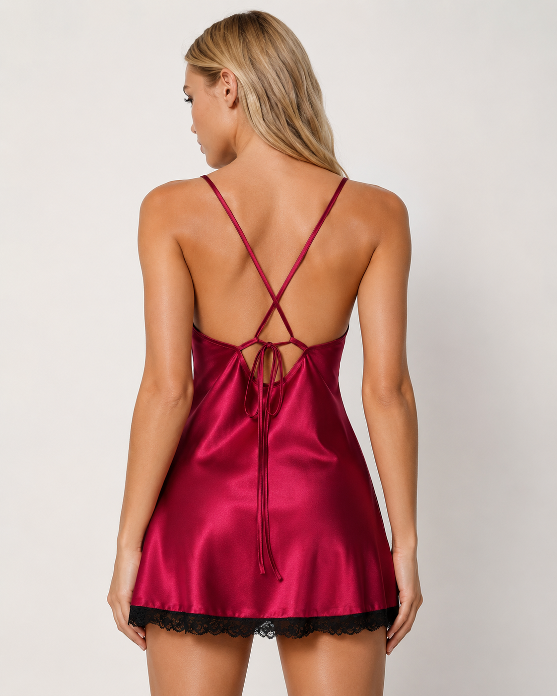 Chemise de nuit en satin et dentelle – photo 27