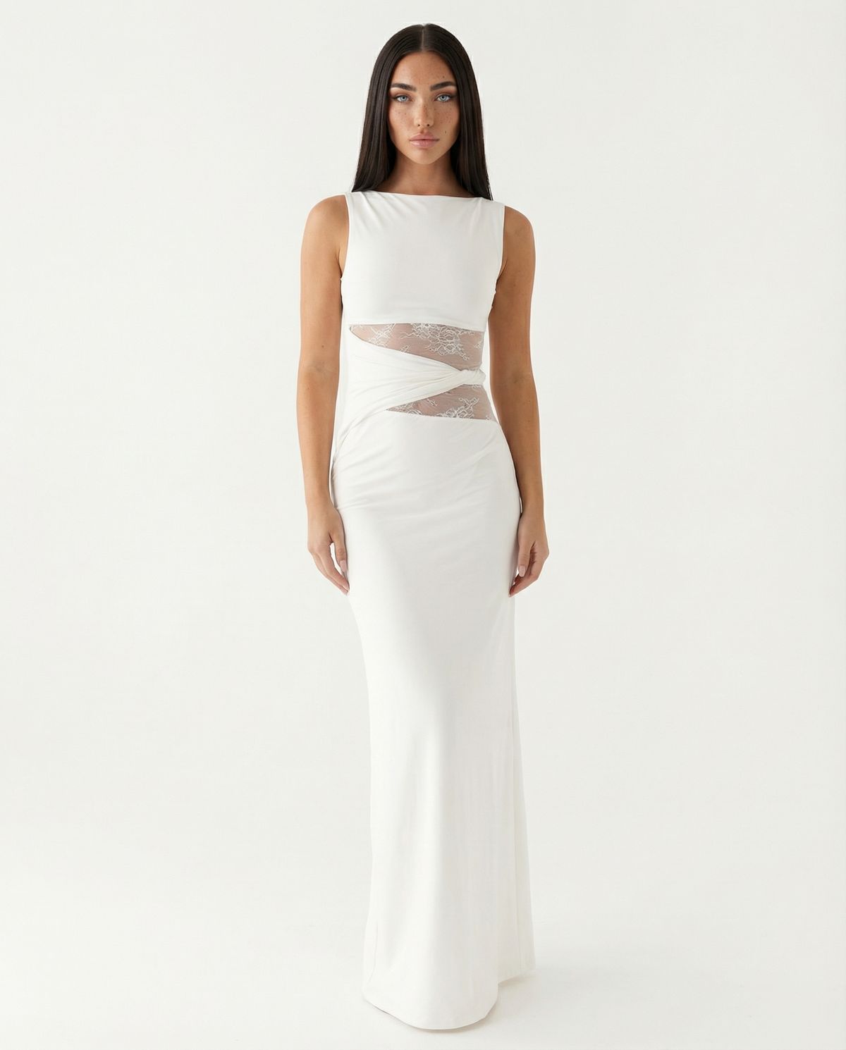 Robe longue Lace Illusion – photo 7