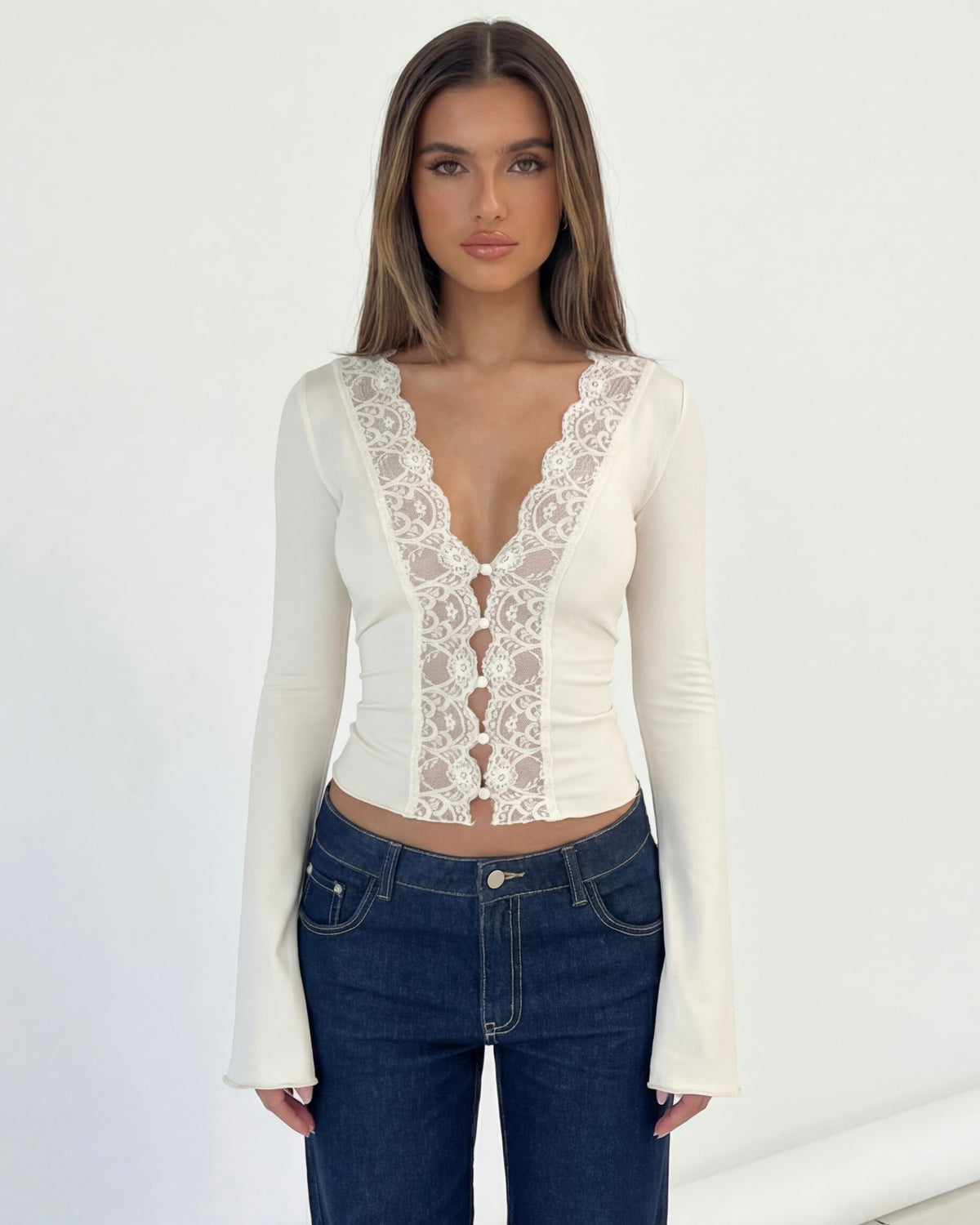 Top manches longues Lace Muse