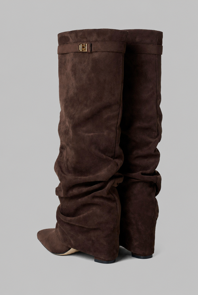 Bottes hautes souples effet daim – photo 4