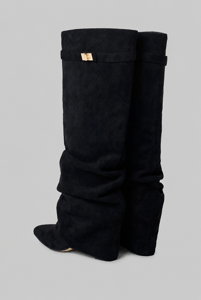 Bottes hautes souples effet daim – photo 16