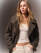 Manteau ceinturé Elvéra à col cheminée – photo 3