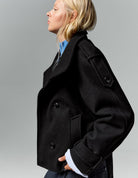 Manteau ceinturé Elvéra à col cheminée – photo 11
