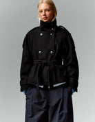 Manteau ceinturé Elvéra à col cheminée – photo 9