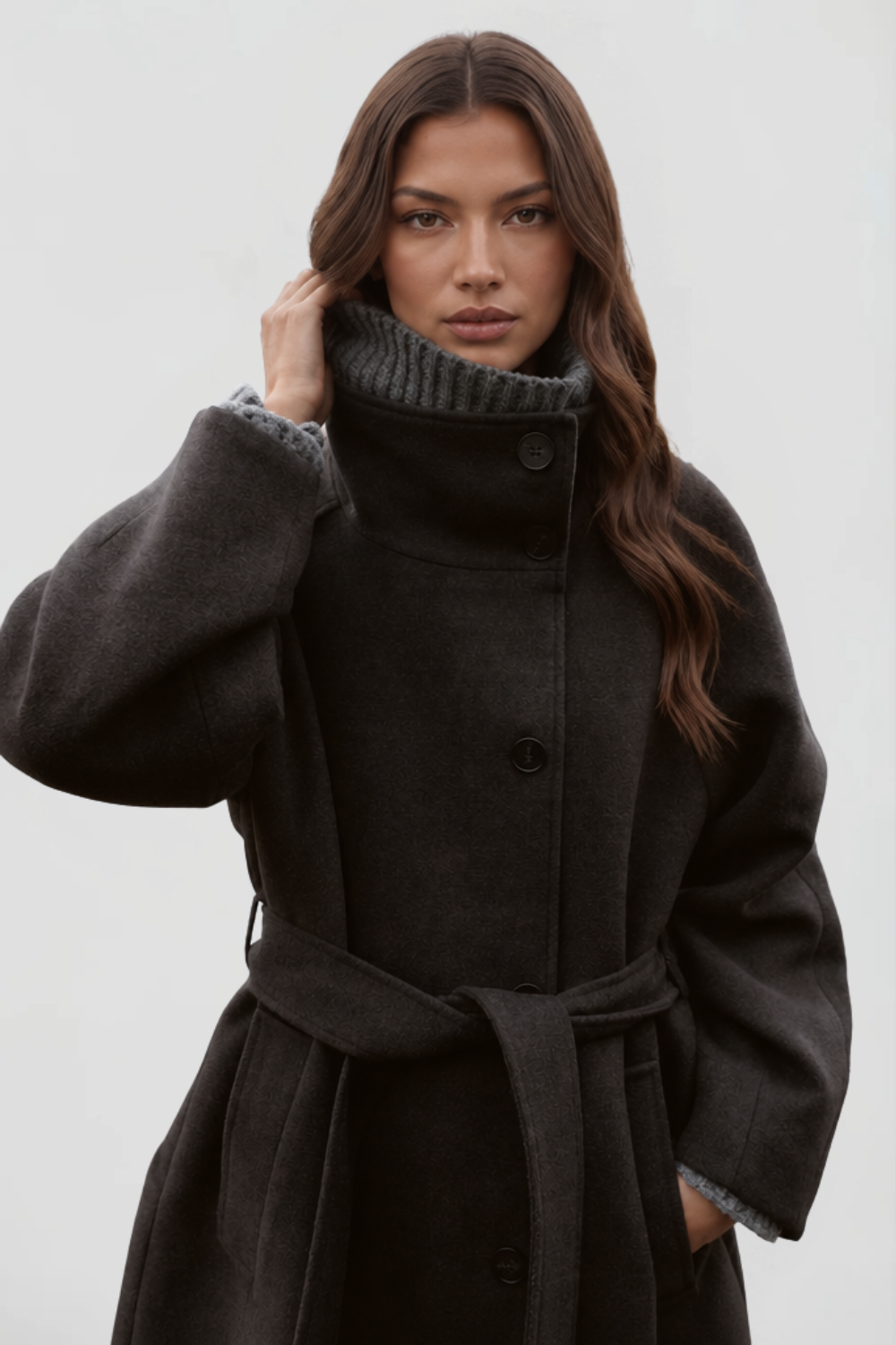 Manteau long ceinturé Adriana – photo 8