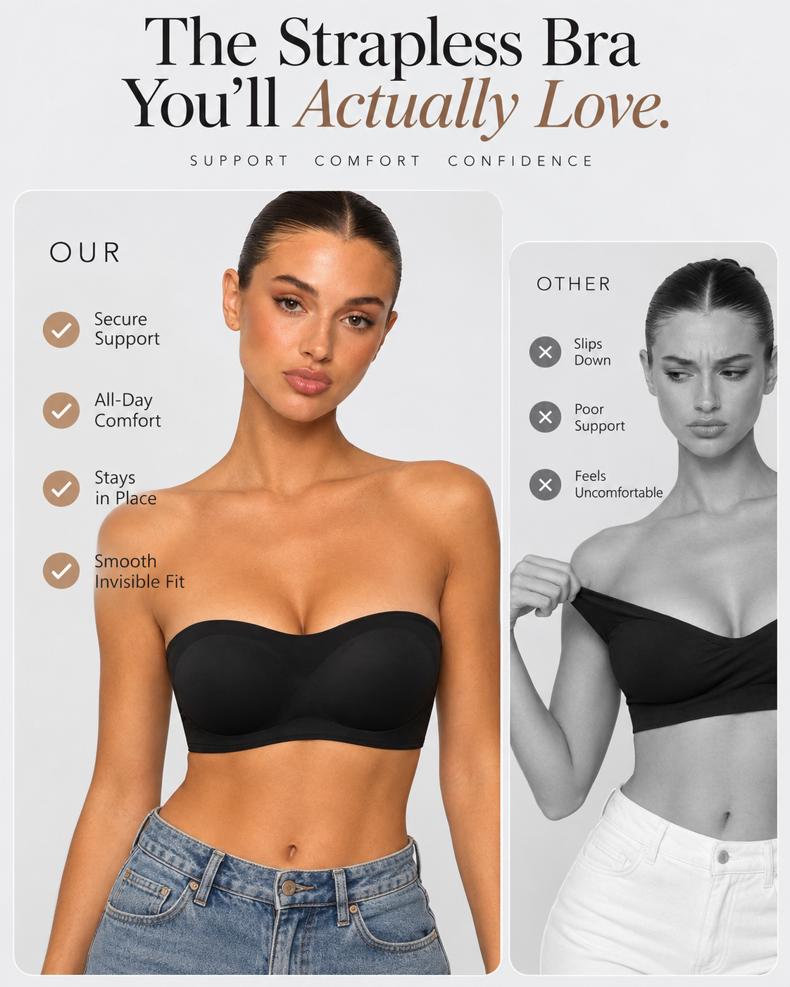 Soutien-gorge sans bretelles Stay Put – photo 9