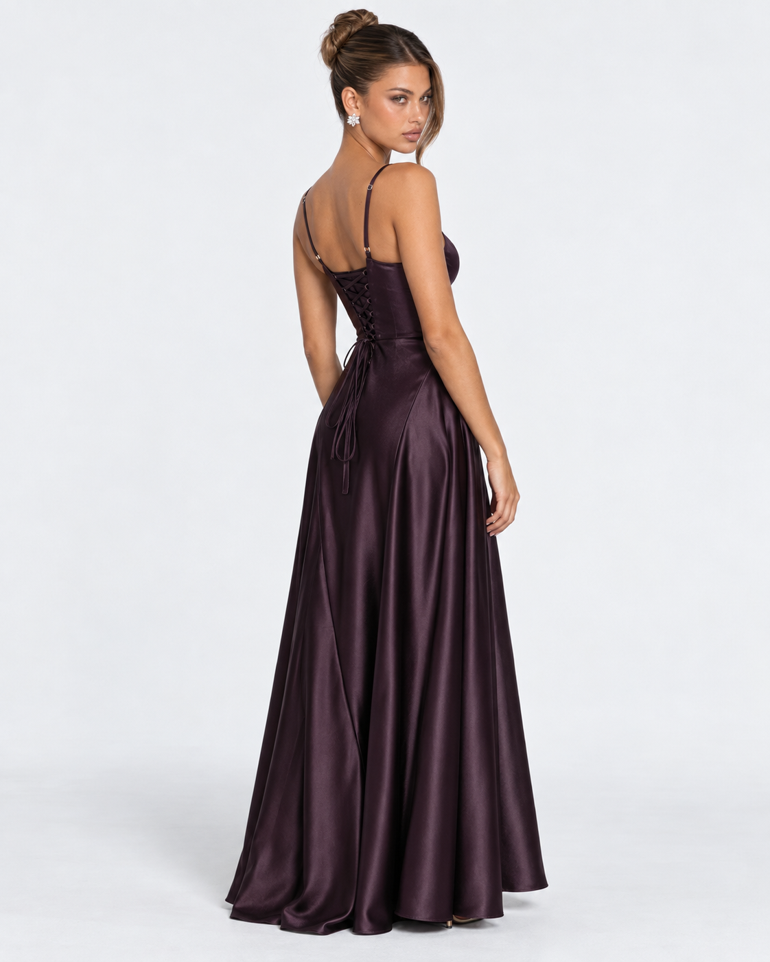Robe longue en satin Midnight Romance – photo 9