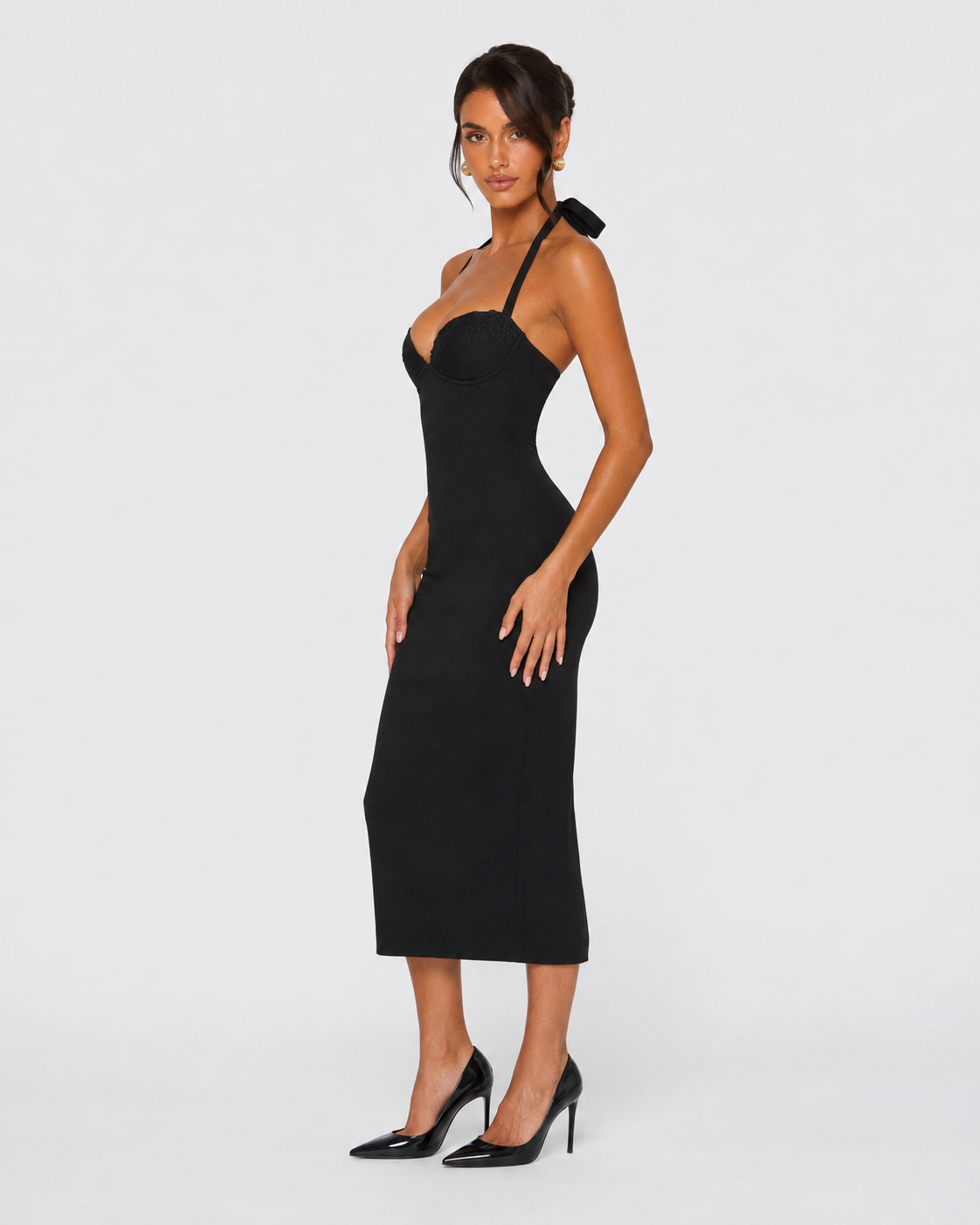 Robe midi en dentelle Amour – photo 7