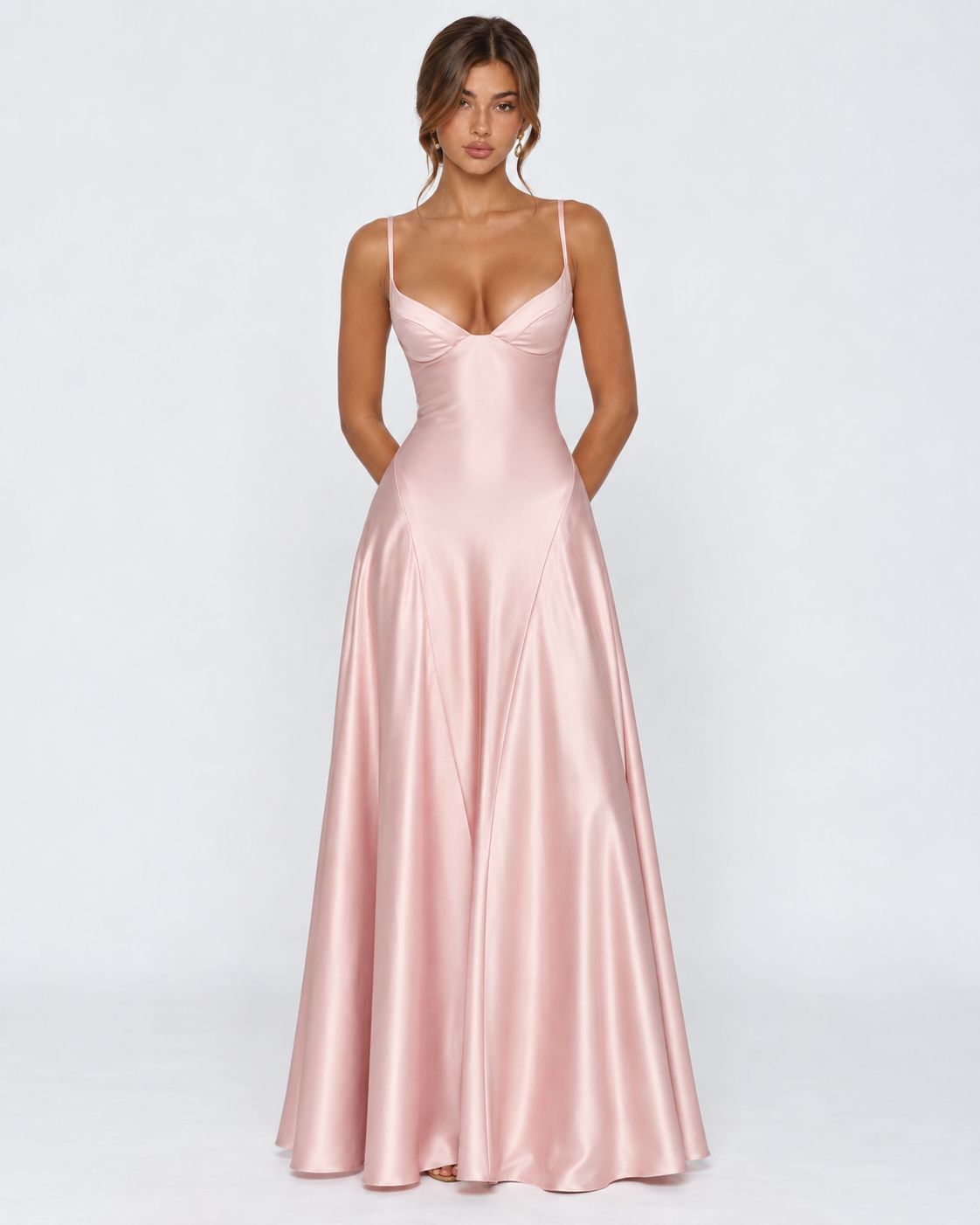 Robe longue en satin Midnight Romance – photo 20