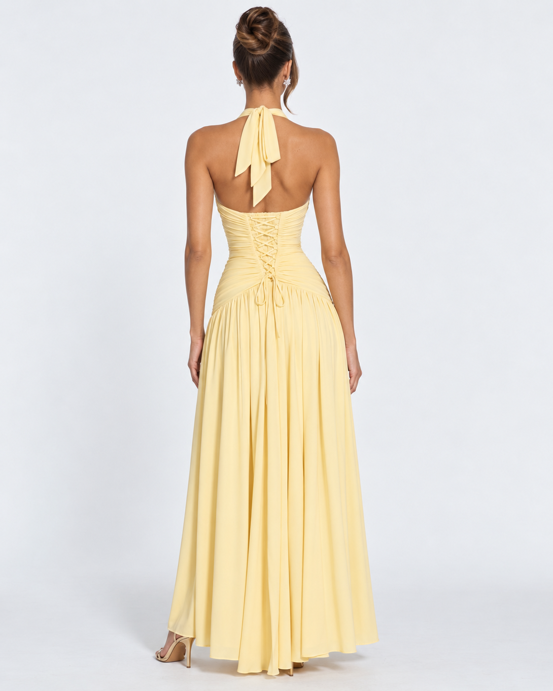 Robe longue froncée Serena – photo 10