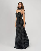 Robe longue à pois Midnight Muse