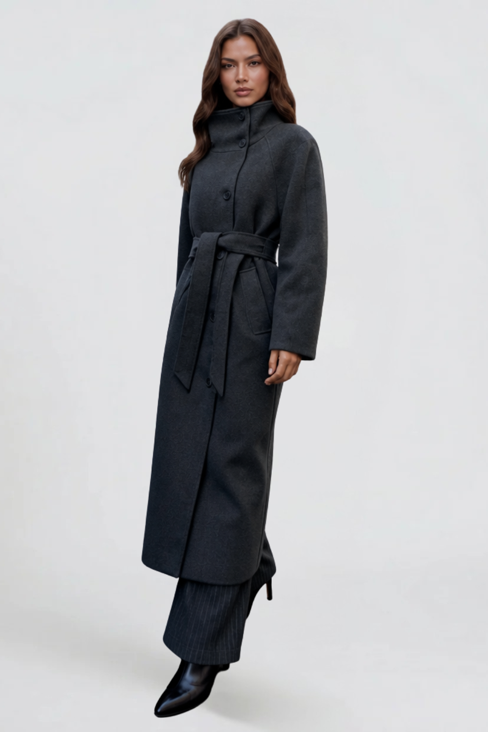 Manteau long ceinturé Adriana – photo 4