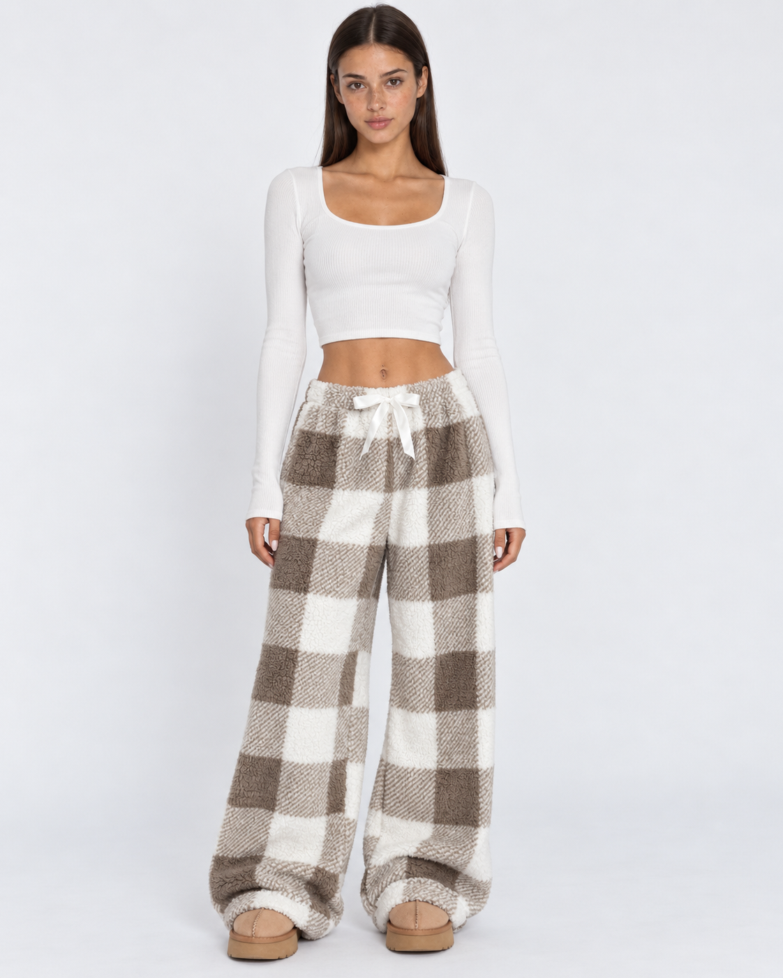 Pantalon détente à carreaux Cloud Check