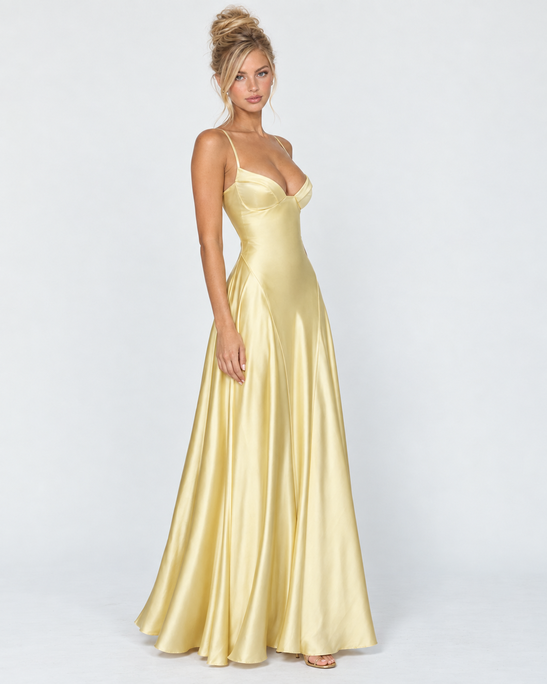 Robe longue en satin Midnight Romance – photo 25