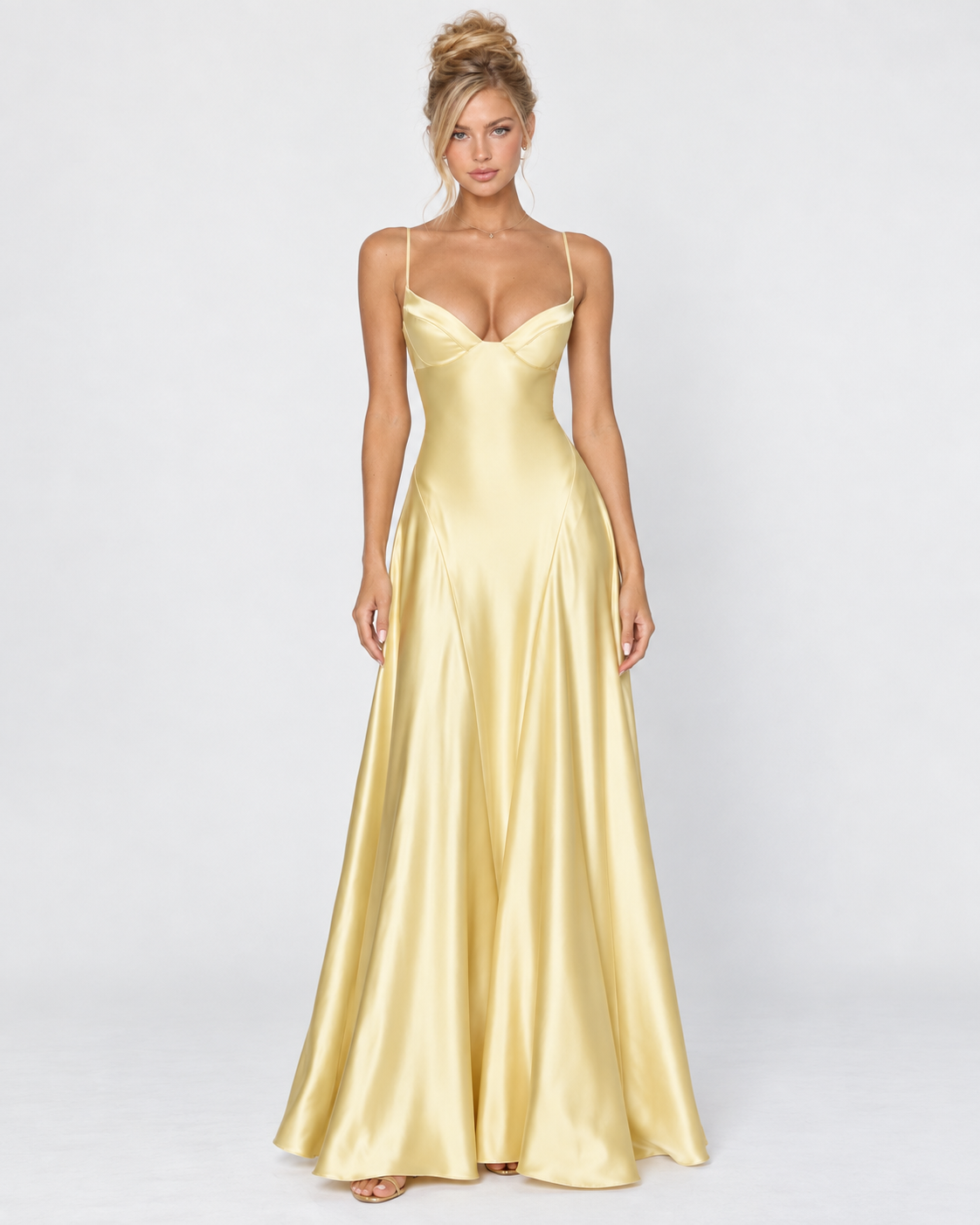 Robe longue en satin Midnight Romance – photo 24