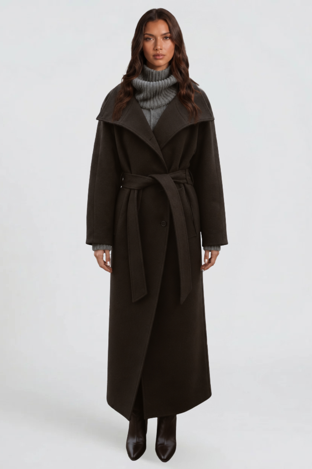 Manteau long ceinturé Adriana – photo 7