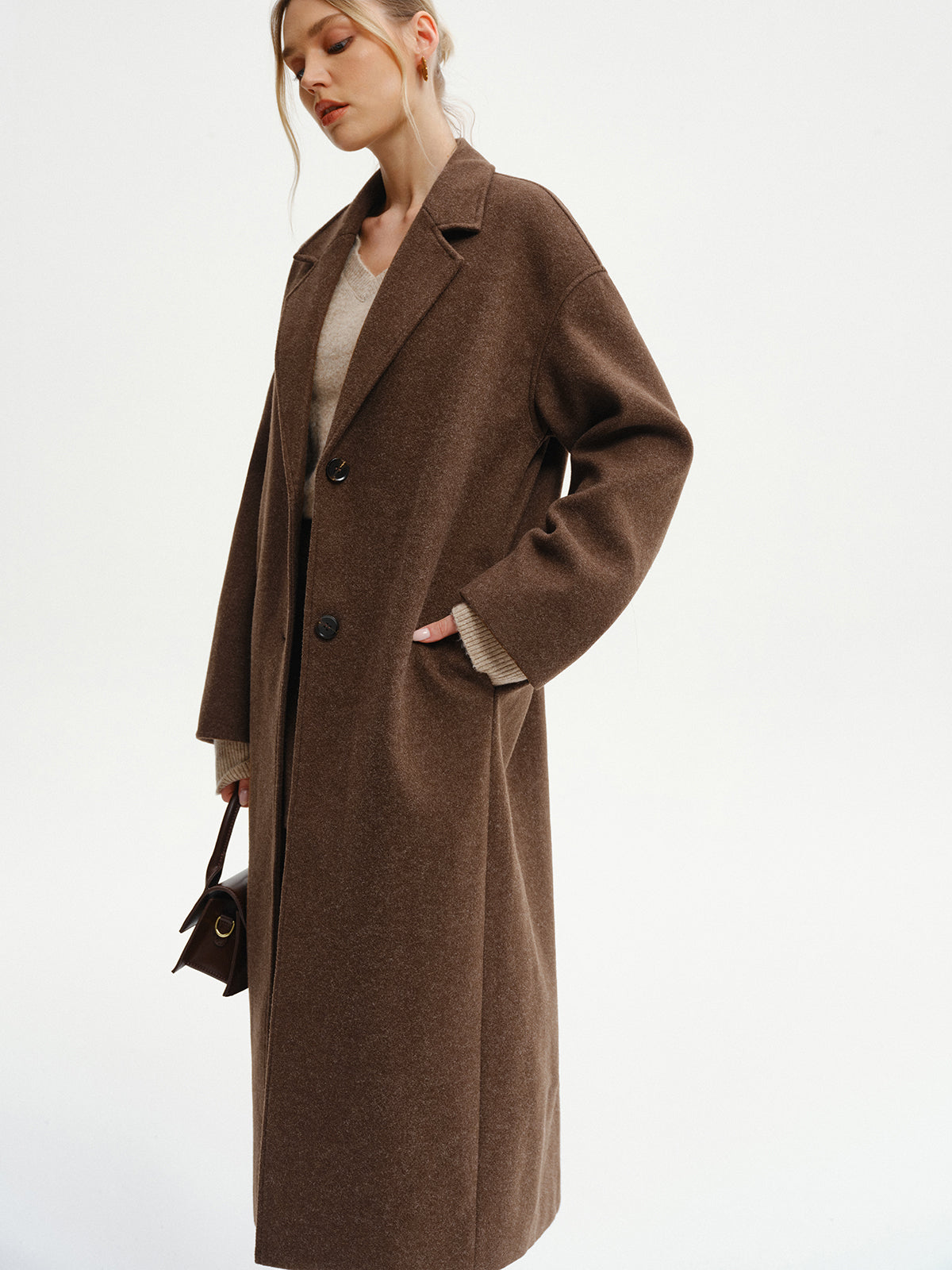 Manteau long oversize en tweed – photo 3