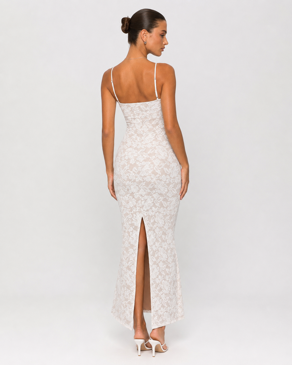 Robe longue en dentelle Love Story – photo 4