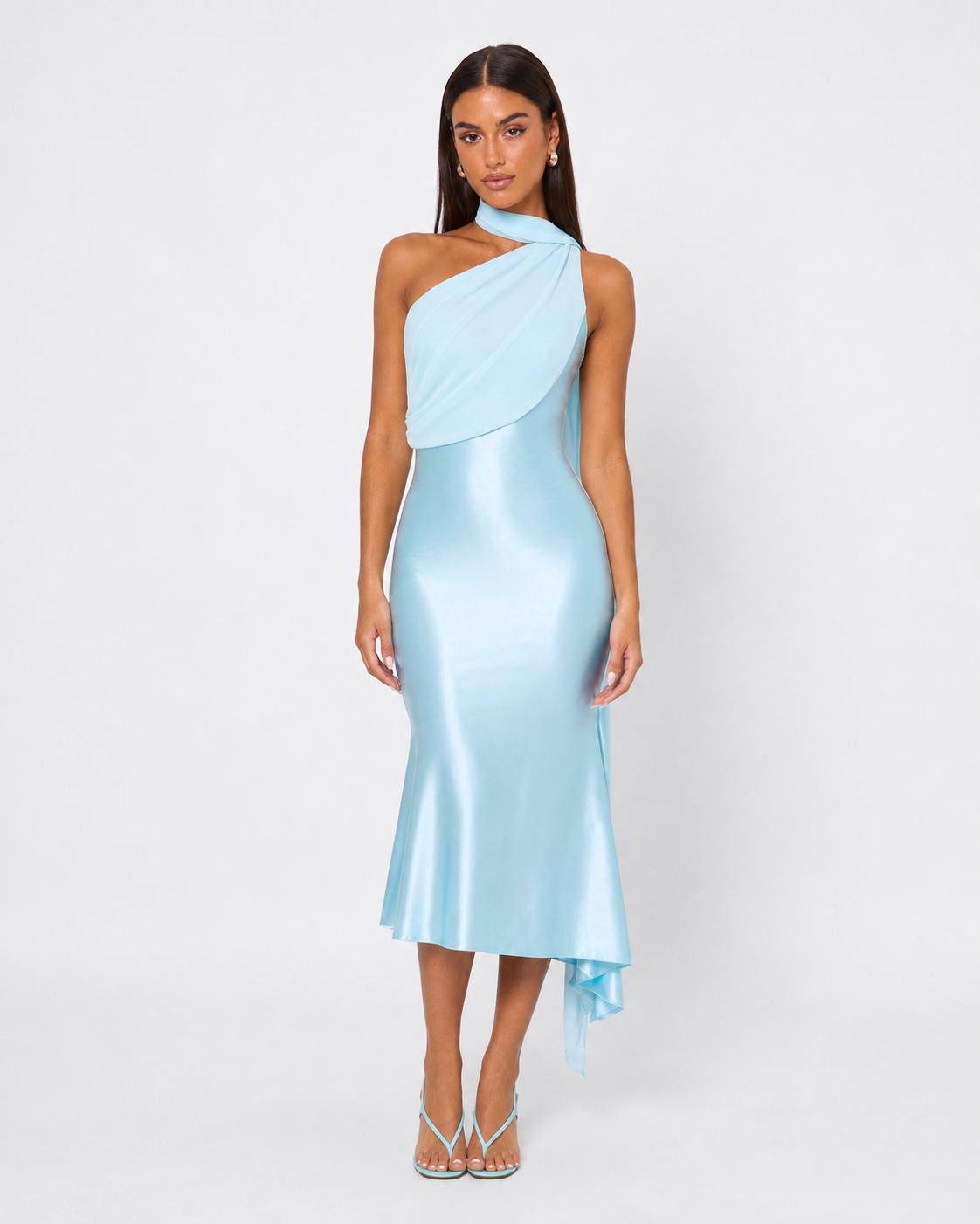 Robe midi en satin Seraphina – photo 6