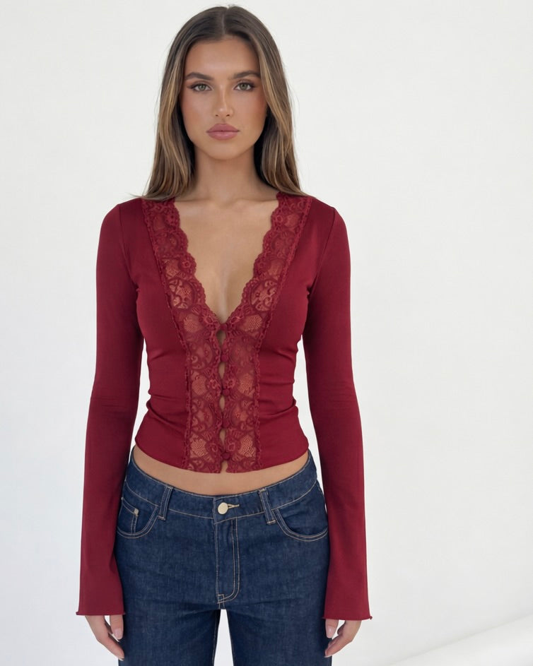 Top manches longues Lace Muse – photo 9