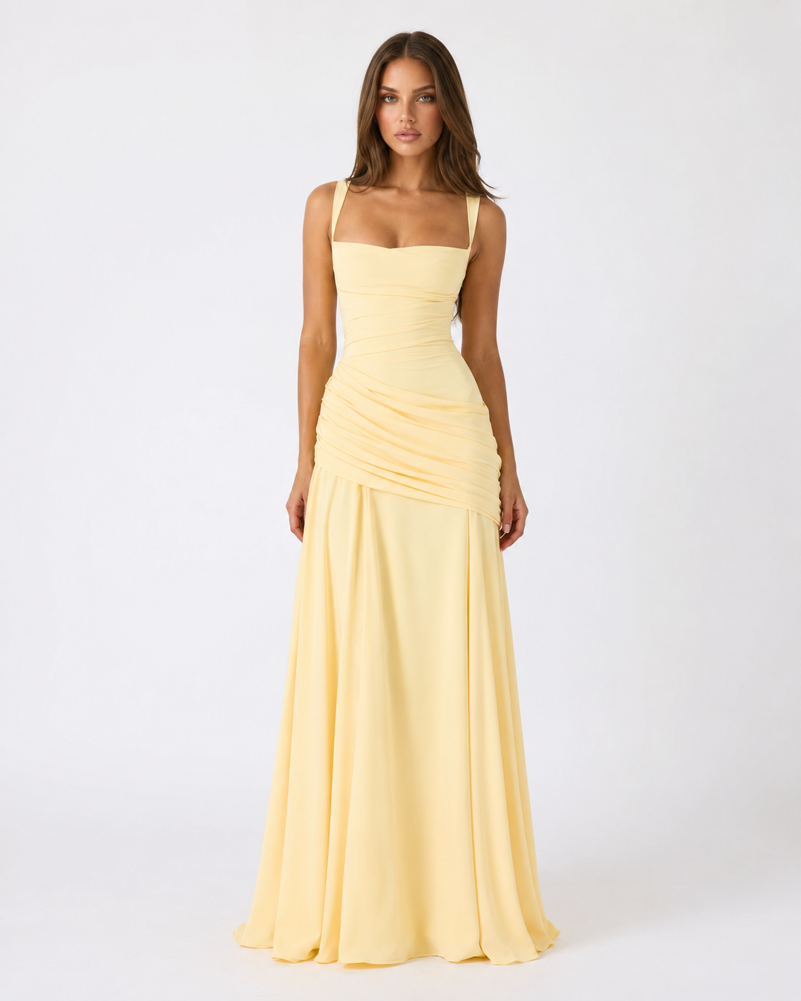 Robe longue drapée Sculpted Muse