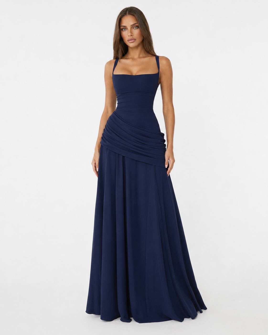 Robe longue drapée Sculpted Muse – photo 5