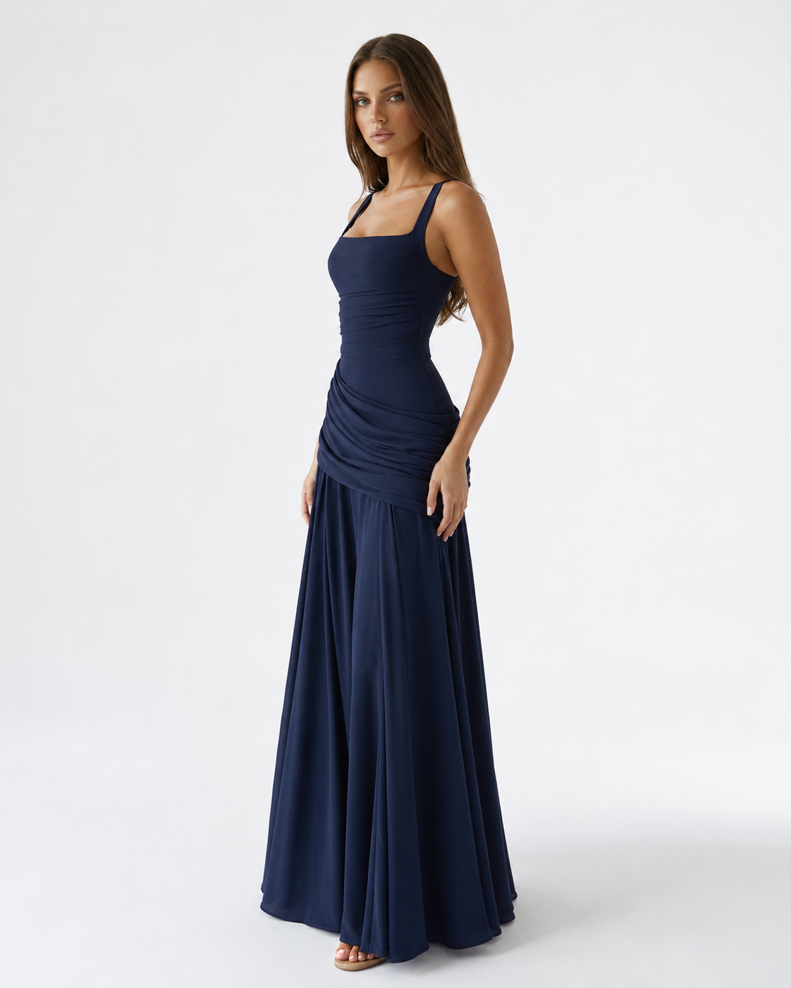 Robe longue drapée Sculpted Muse – photo 6