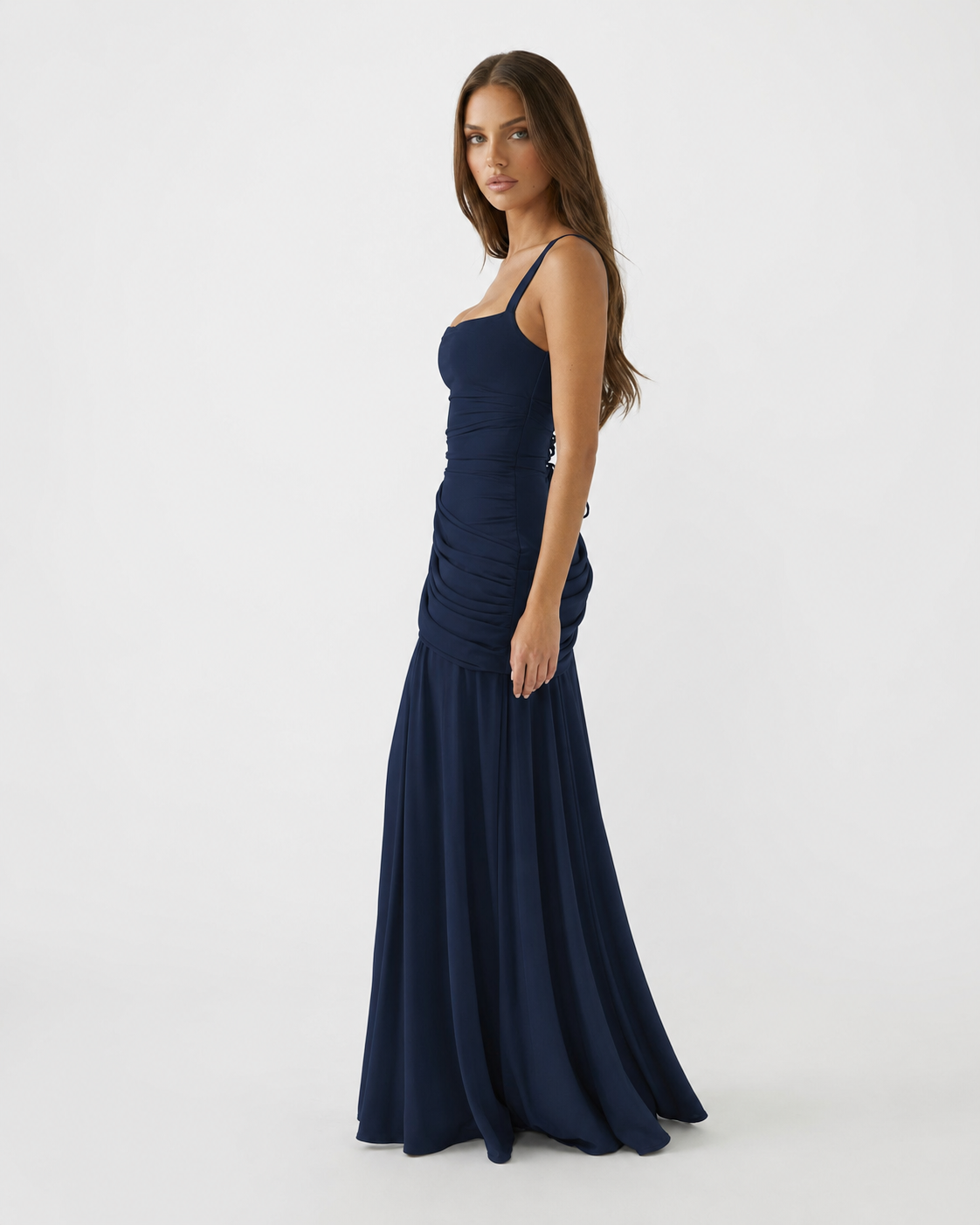 Robe longue drapée Sculpted Muse – photo 7