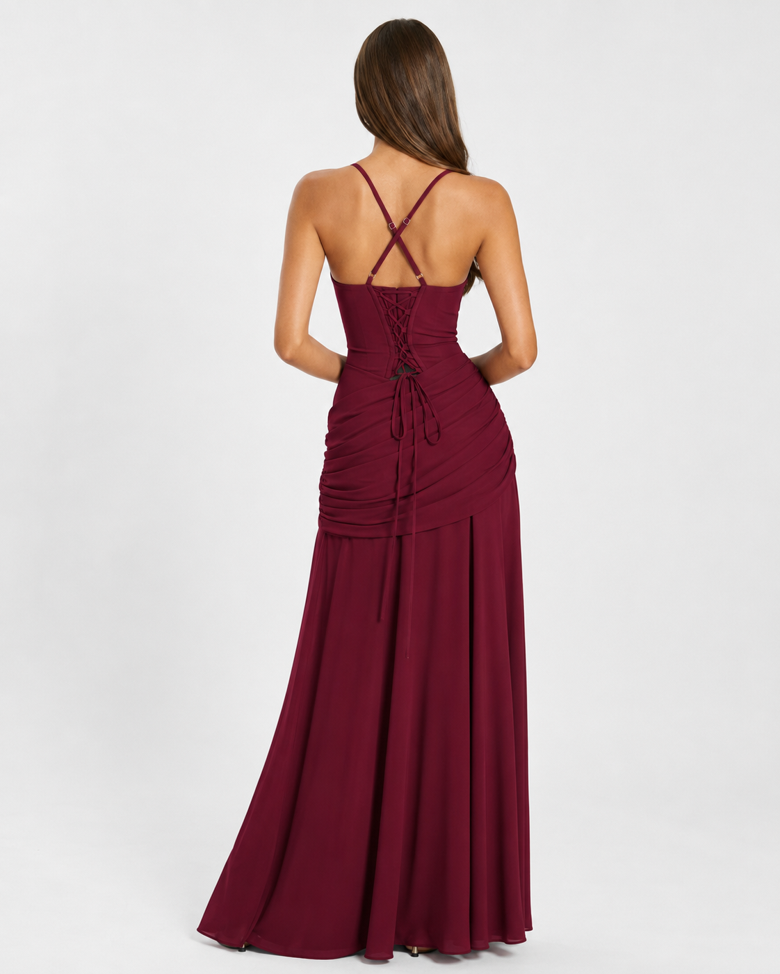 Robe longue drapée Sculpted Muse – photo 12