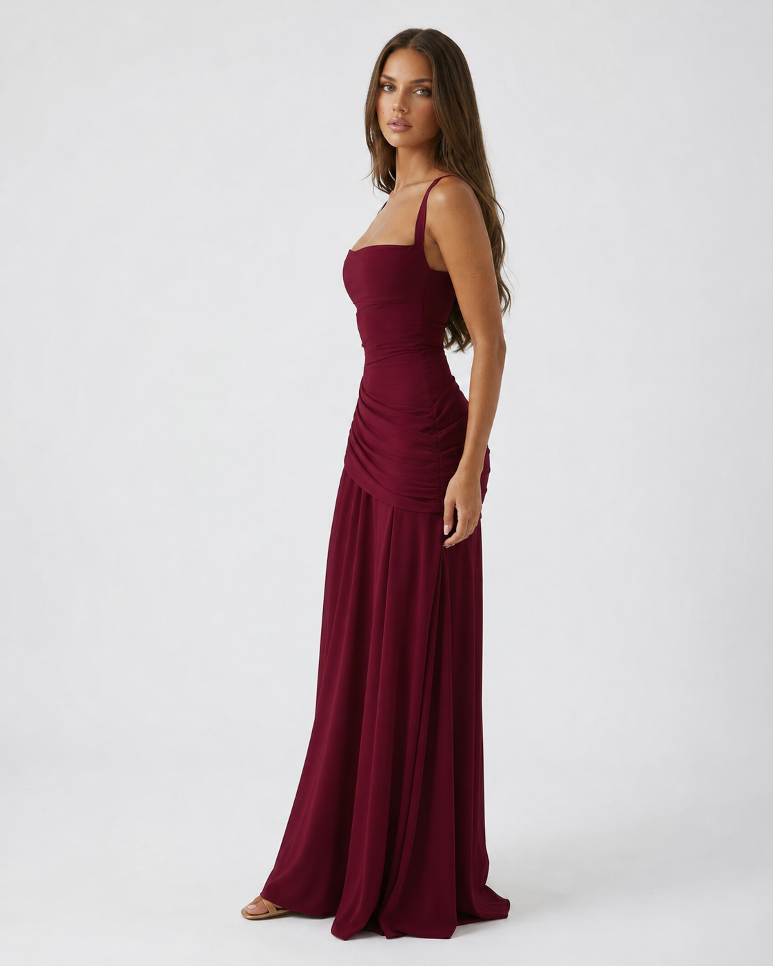 Robe longue drapée Sculpted Muse – photo 11