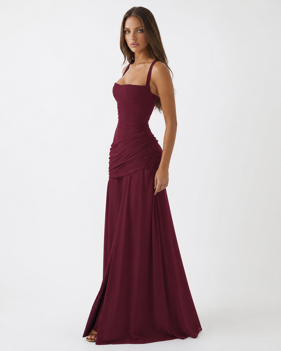 Robe longue drapée Sculpted Muse – photo 10