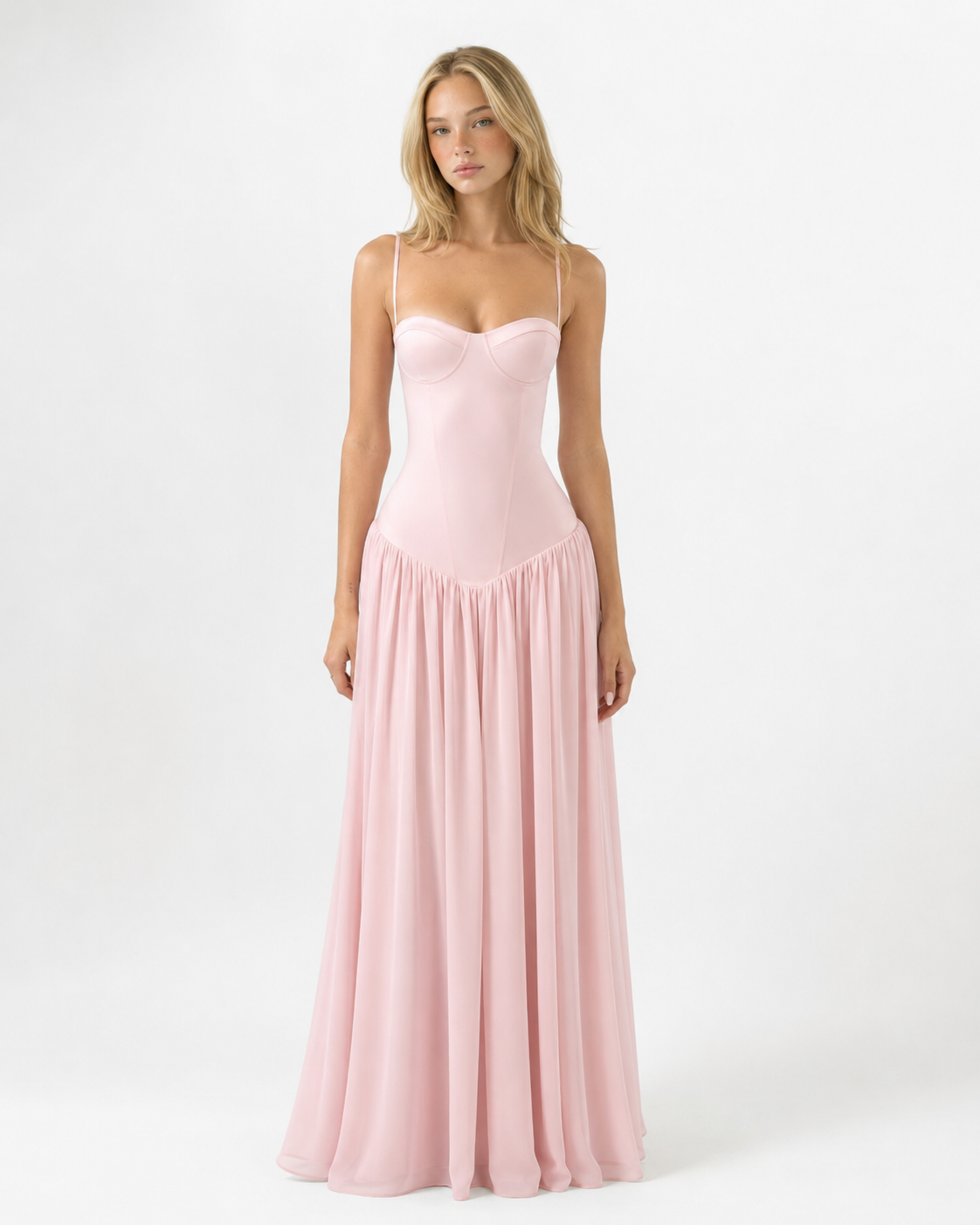 Robe longue corset Blush Belle