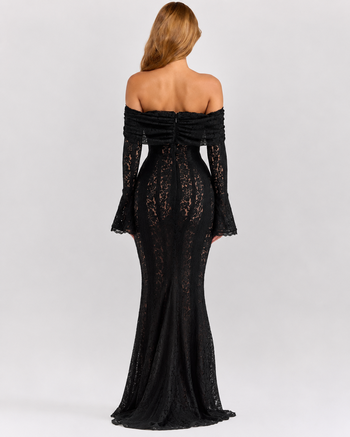 Robe longue en dentelle Ethereal – photo 3