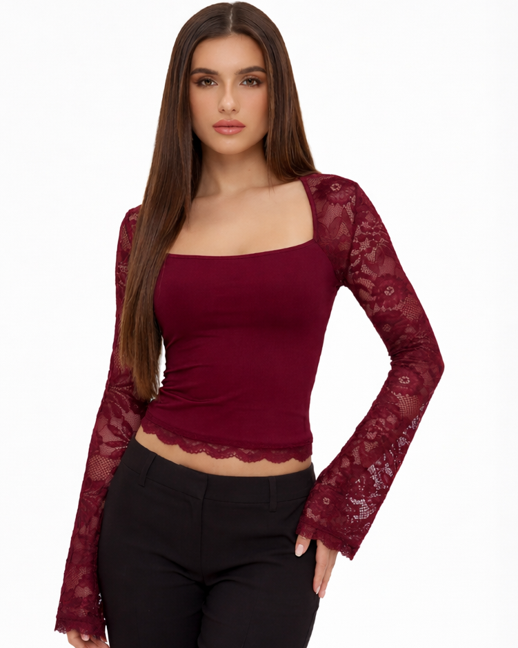 Top manches longues Lace Affair – photo 9