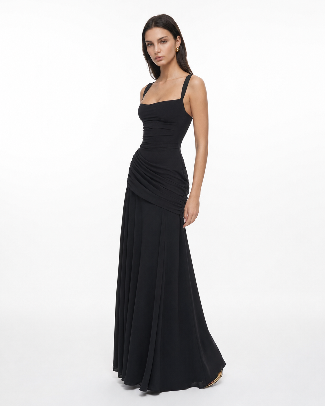 Robe longue drapée Sculpted Muse – photo 18