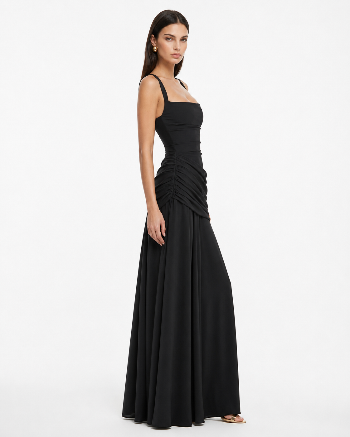Robe longue drapée Sculpted Muse – photo 19