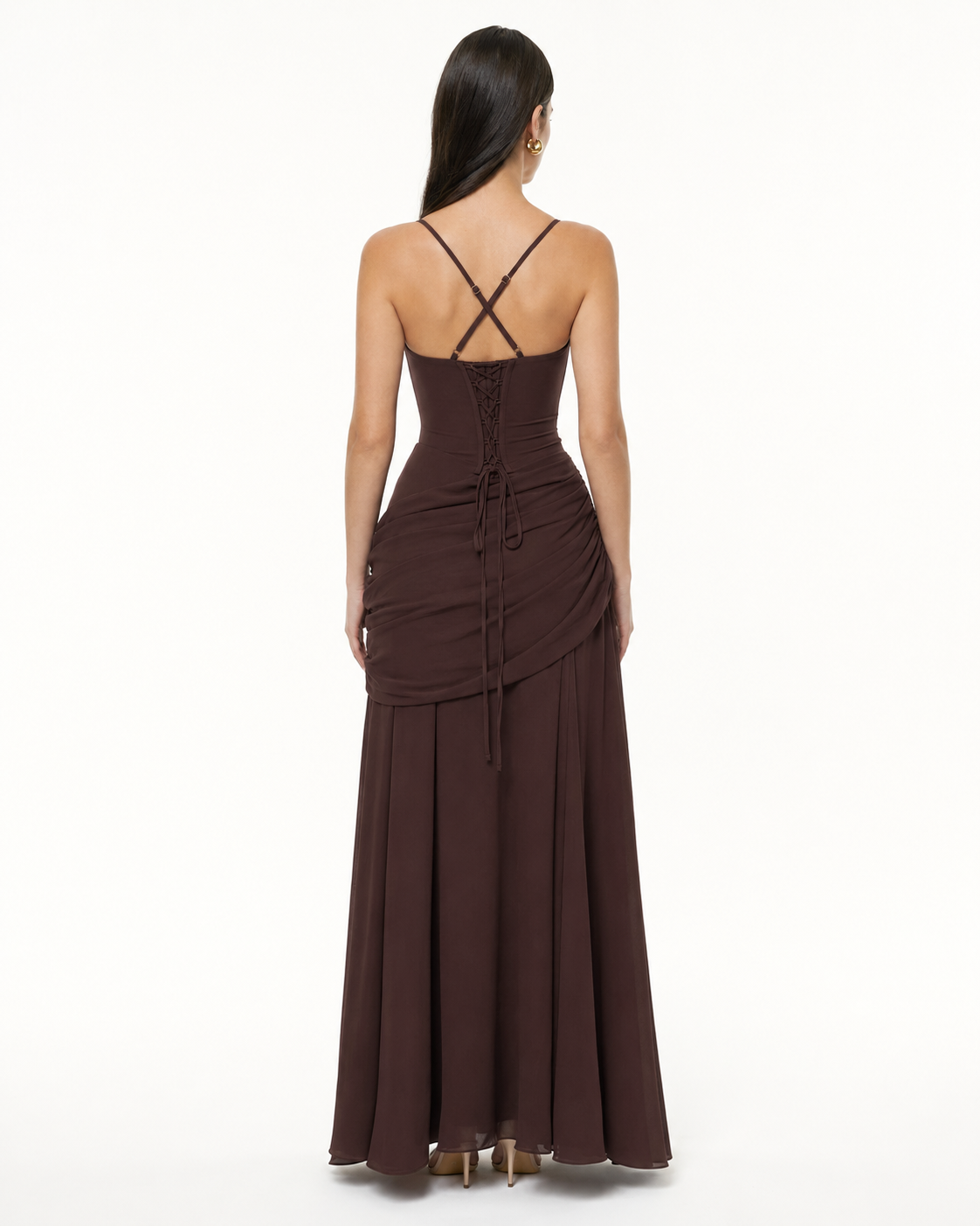 Robe longue drapée Sculpted Muse – photo 15