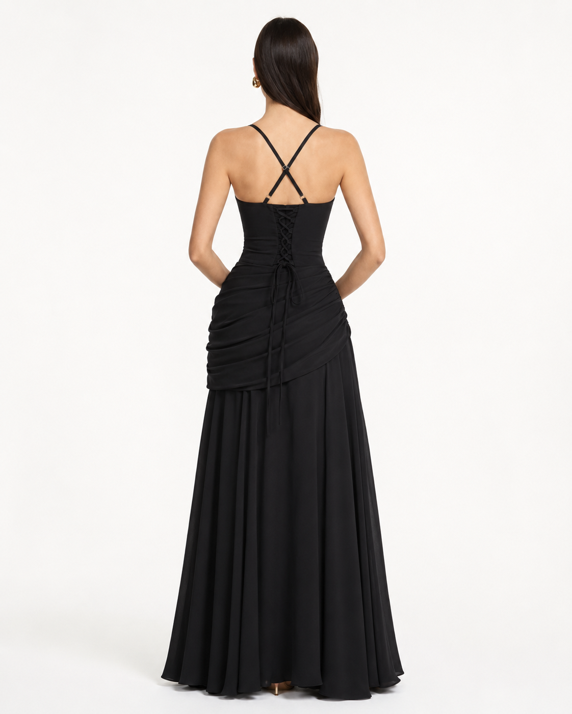 Robe longue drapée Sculpted Muse – photo 20