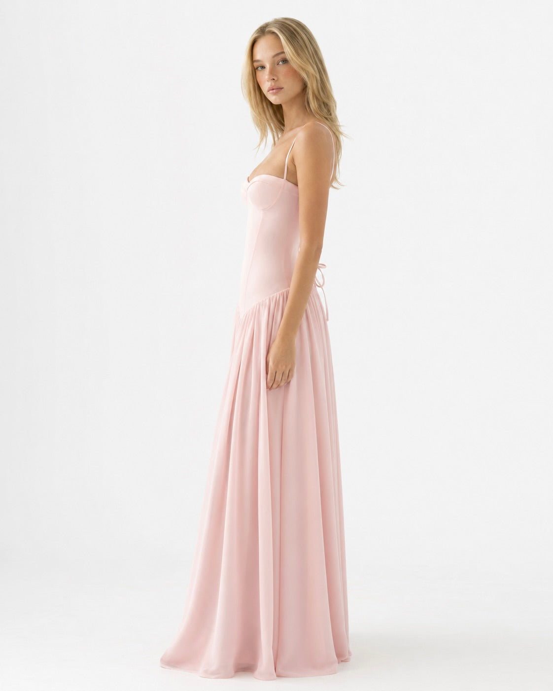 Robe longue corset Blush Belle – photo 3