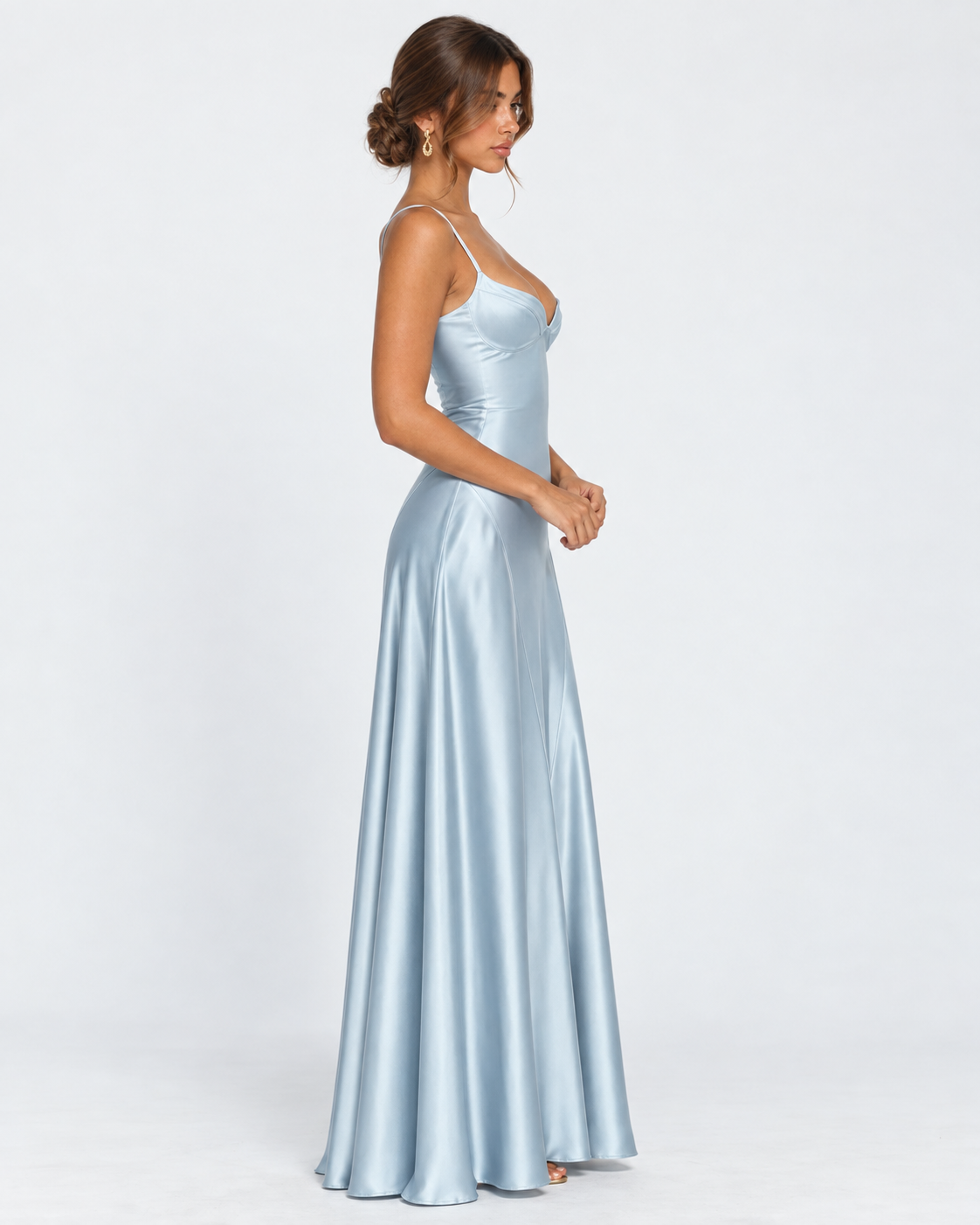 Robe longue en satin Midnight Romance – photo 18
