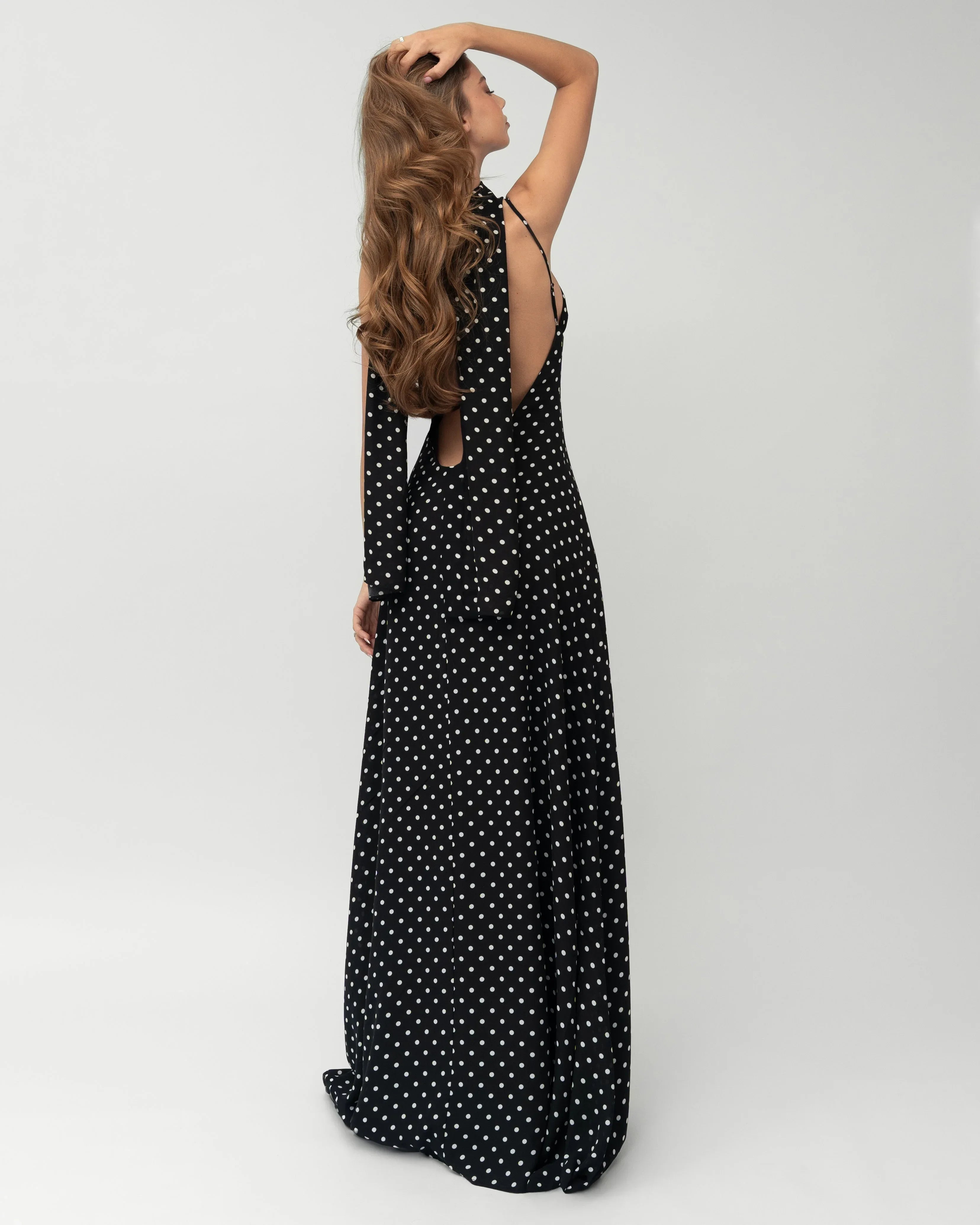 Robe longue à pois Midnight Muse – photo 3